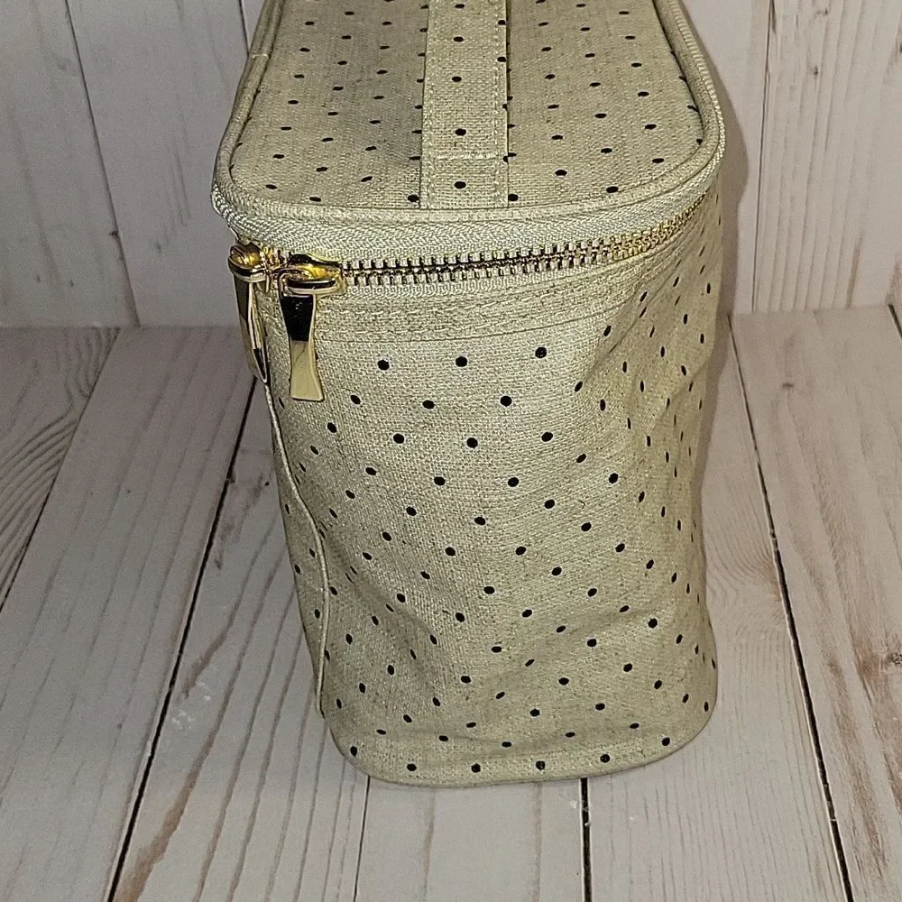 Kate Spade polka dot “out to lunch” lunch bag tote zippered